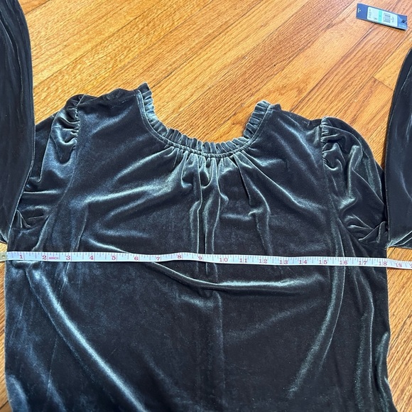 Tommy Hilfiger Holiday/Event Green Velvet Midi Formal Fit & Flare Dress 8 - Picture 7 of 11